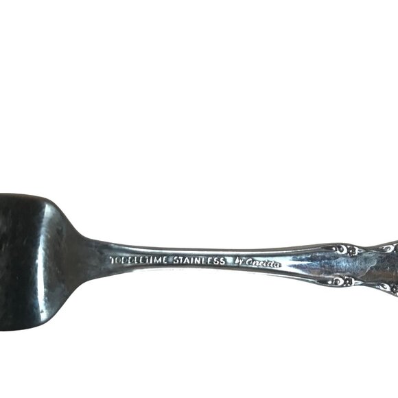 Baby Silverware Lot 3 Forks & 1 Spoon Vintage Stainless & Silverplate Regal & On - Picture 4 of 12